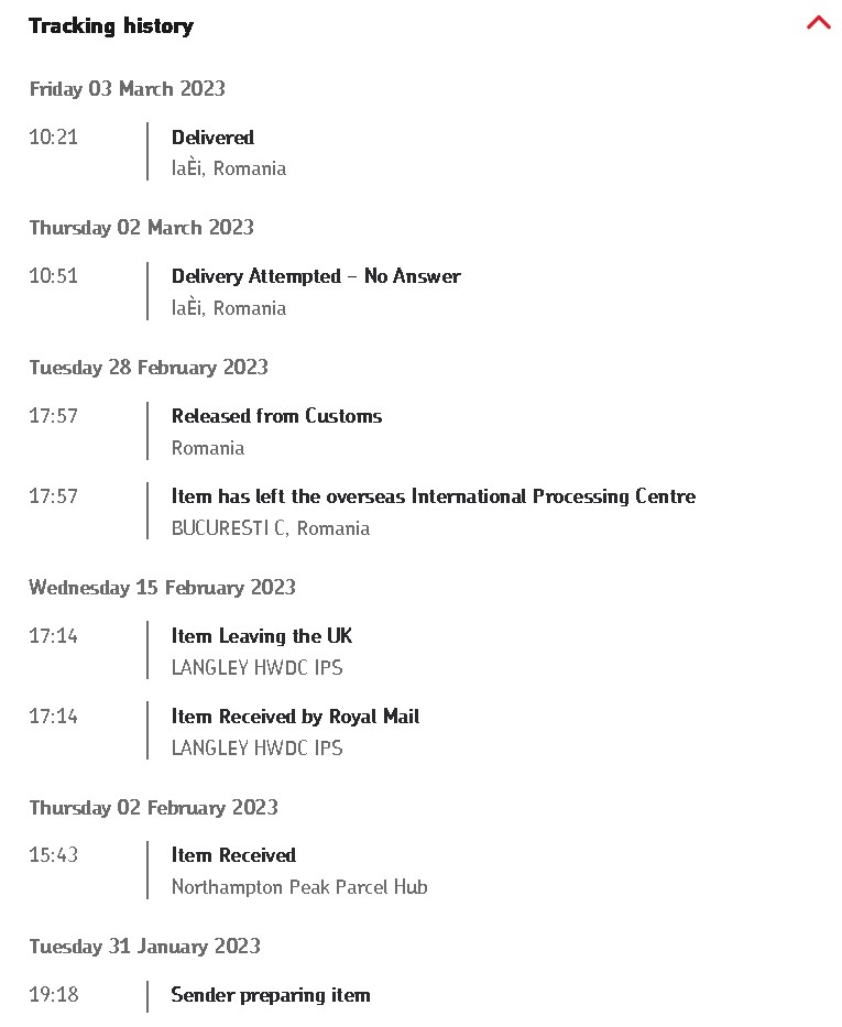 Tracking RoyalMail